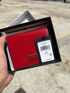 NWT DKNY Red Leather Wallet